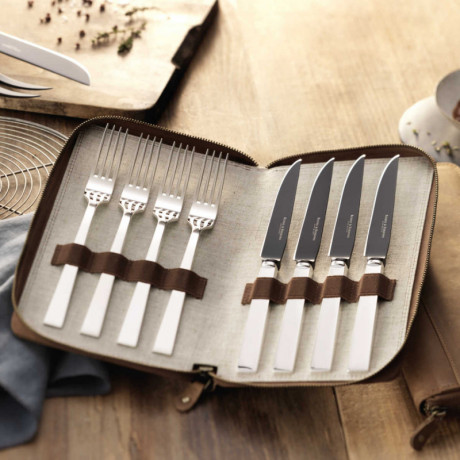 Robbe & Berking Robbe & Berking Riva - 925 Sterling Silber Grillset Frozen Black 8-tlg. Robbe &amp; Berking Riva - Набор для гриля из стерлингового серебра 925 пробы Frozen Black, 8 предметов.