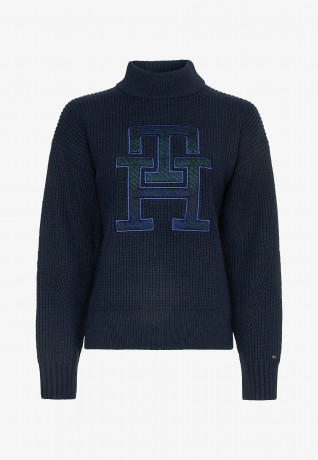 Tommy Hilfiger MONOGRAM GRAPHIC MOCK-NK Jumper desert sky MONOGRAM GRAPHIC MOCK-NK Джемперы небо пустыни
