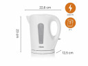 Tristar Tristar Wasserkocher Tristar WK-3380 Wasserkocher schnurlos Weiss, 1.70 l, 2200 W Schwarz Чайник Tristar Чайник Tristar WK-3380 беспроводной белый, 1,70 л, 2200 Вт