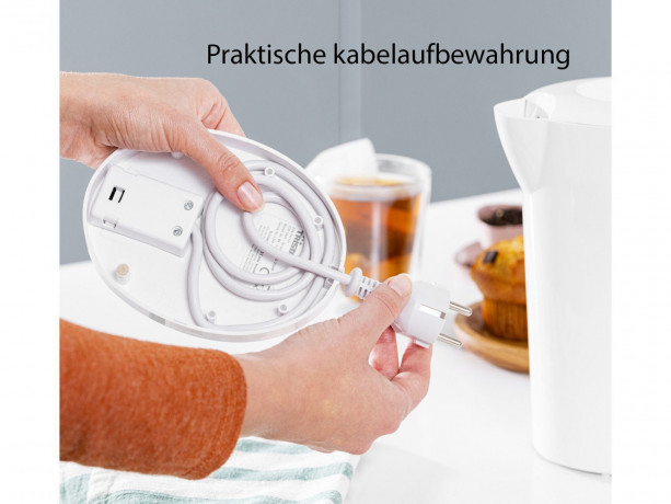 Tristar Tristar Wasserkocher Tristar WK-3380 Wasserkocher schnurlos Weiss, 1.70 l, 2200 W Schwarz Чайник Tristar Чайник Tristar WK-3380 беспроводной белый, 1,70 л, 2200 Вт