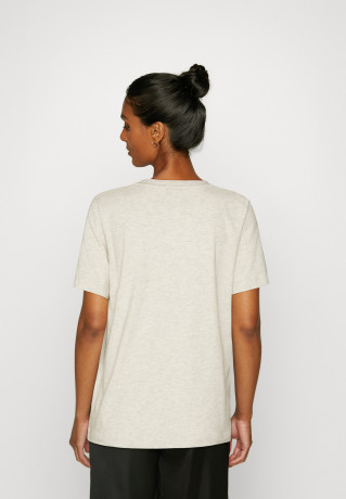 Tommy Hilfiger APPLIQUE Print T-shirt heathered oatmilk APPLIQUE Футболка с принтом овсяное молоко