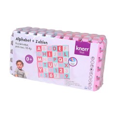 KNORR Toys Puzzlematte Alphabet + Zahlen pink-rosa Коврик-пазл алфавит+цифры розовый-розовый
