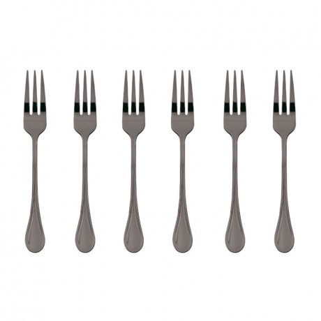 Sambonet Sambonet Royal - Edelstahl / PVD 2Black Kuchengabel Set 6-tlg. Sambonet Royal - нержавеющая сталь / PVD 2Черный набор вилок для торта, 6 предм.