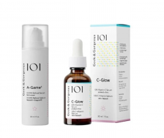 Geek &amp; Gorgeous SET C-Glow Serum + A-Game 5, Набор: сыворотка для лица C-Glow 15% витамин C 30мл + A-Game 5 0,05% ретиналь 30мл, осветление и антивозрастной уход, Венгрия