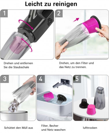 Yoyaxi Akku-Handstaubsauger Tragbarer Handstaubsauger von Hoover, 3-Stunden-Akkubetrieb fur das Heimtierburo  Беспроводной ручной пылесос Yoyaxi Портативный ручной пылесос Hoover, 3 часа работы от аккумулятора, для офиса с домашними животными