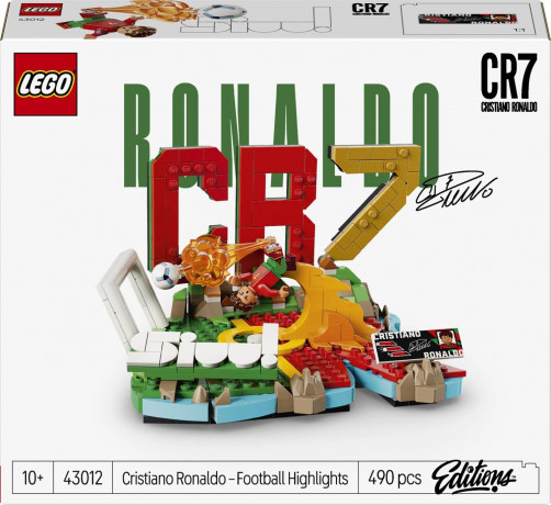 LEGO Editions CR7 Cristiano Ronaldo Конструктор Криштиану Роналду CR7 Football Highlights (Дания), 325 деталей, коллекционная модель с минифигуркой, футбольный декор