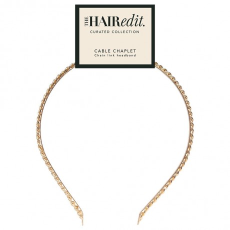 The Hair Edit Gold Cable Chaplet Headband  Золотая повязка на голову в виде часовни