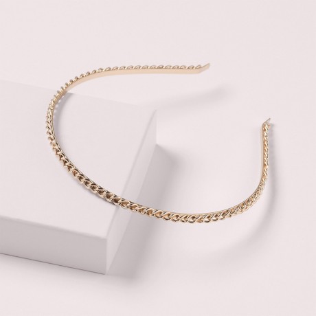 The Hair Edit Gold Cable Chaplet Headband  Золотая повязка на голову в виде часовни