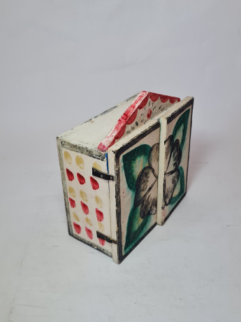 Композиция винтажная Retablos "Магазин шляпок", гипс, ручная роспись, 16 x 8 x 17,5 см, Германия, 1960-70гг.