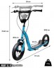 HyperMotion Kinderroller City Kick Scooter Grosse aufpumpbare Rader – 12" Детский самокат City Kick Scooter Большие надувные колеса