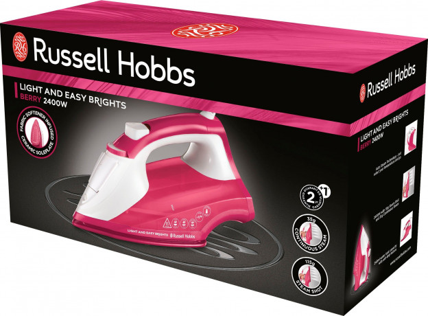 RUSSELL HOBBS RUSSELL HOBBS Dampfbugeleisen 26480-56 Light and Easy Brights Berry, 2400 W Паровой утюг RUSSELL HOBBS 26480-56 Light and Easy Brights Berry, 2400 Вт