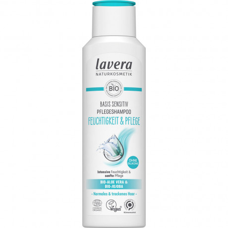 LAVERA basis sensitiv Pflegeshampoo Feuchtigkeit & Pflege 250ml, 250 ml, Лавера Шампунь для увлажнения волос и комфорта чувствительной кожи головы, био-алоэ вера, 250 мл