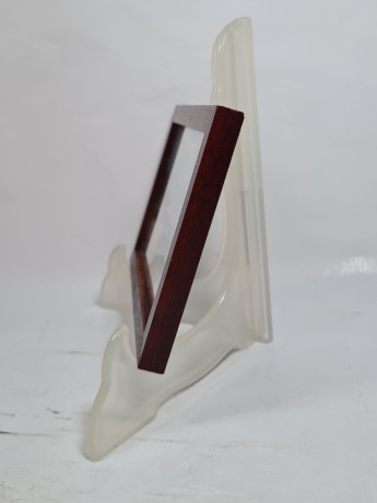 Картина винтажная Im Stil C.Stenton "Пляж Сент-адрес Клода Моне", деревянная рама, 17 х 12 см, Германия, 1960-70гг.