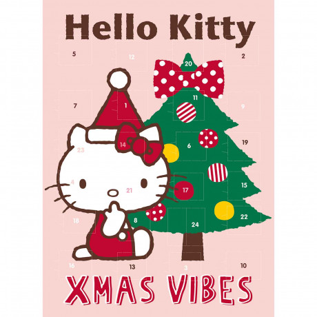 Hello Kitty Adventskalender, Hello Kitty шоколадный адвент-календарь 2026 «Hello Kitty на зимнем катке» с 24 фигурками из молочного шоколада, 75 г