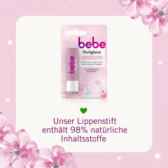 bebe Lippenpflege Perlglanz, 4,9 g, bebe бальзам для губ с перламутровым сиянием, маслом ши и экстрактом розы, 4,9 г