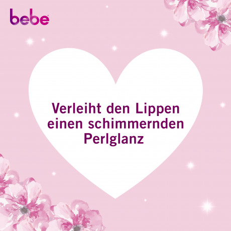 bebe Lippenpflege Perlglanz, 4,9 g, bebe бальзам для губ с перламутровым сиянием, маслом ши и экстрактом розы, 4,9 г