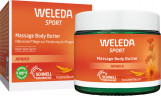 WELEDA Sport Massage Body Butter Arnika, 150 ml, Массажное крем-масло Sport с арникой, ши и какао для ухода после спорта, 150 мл