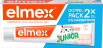 elmex Zahnpasta Kinder Junior 6-12 Jahren (2x75ml), 150 ml, Детская зубная паста Junior для укрепления эмали, 6–12 лет, 2 × 75 мл