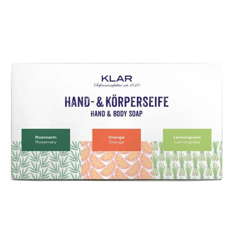 Klar Seifen Set Hand- & Korperseifen 3x100g Набор мыло для рук и тела 3х100г