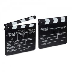 relaxdays 2 x Filmklappe schwarz 2 x лоскут пленки черный