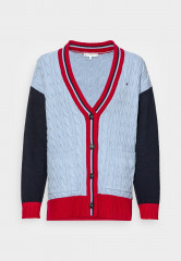 Tommy Hilfiger CABLE MIX CARDIGAN Cardigan moon blue КАРДИГАН CABLE MIX Кардиган лунно-голубой