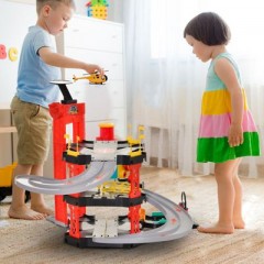 HOMCOM Kinder Parkhaus fur Spielzeugautos Детский гараж для игрушечных машинок
