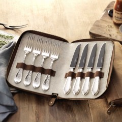 Robbe &amp; Berking Robbe &amp; Berking Martele - 150 g versilbert Grillset Frozen Black 8-tlg. Robbe &amp;amp; Berking Martele - набор для гриля Frozen Black 150 г посеребренный 8 предм.