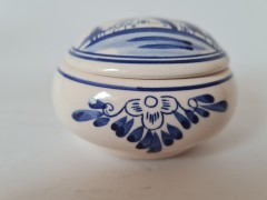 Шкатулка винтажная, с изображением мельницы, фарфор, 9 х 7см, Германия, 1950-60гг.