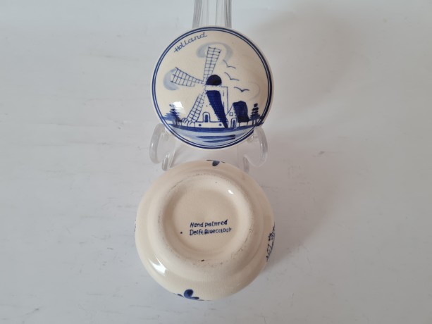 Шкатулка винтажная, с изображением мельницы, фарфор, 9 х 7см, Германия, 1950-60гг.