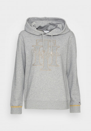 Tommy Hilfiger REGULAR CRYSTAL HOODIE Sweatshirt light grey heather REGULAR CRYSTAL HOODIE Свитер светло-серый вереск
