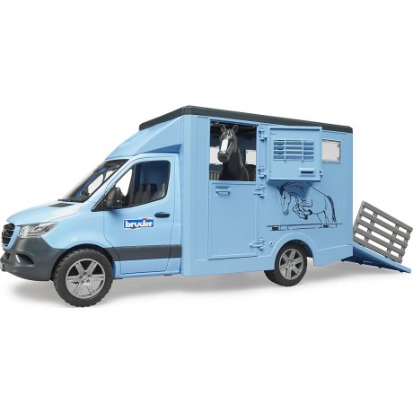 Bruder Mercedes Benz Sprinter Tiertransport mit einem Pferd Транспорт для перевозки животных Mercedes Benz Sprinter с лошадью