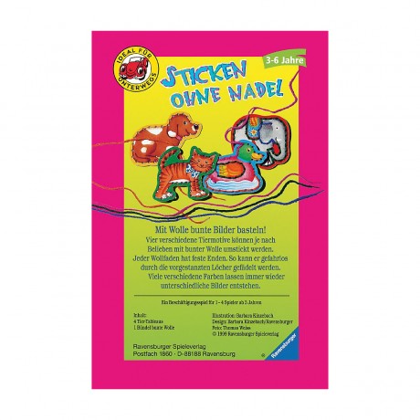 Ravensburger Mitbringspiel Sticken Ohne Nadel Возьмите с собой игровую вышивку без иглы