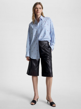 Tommy Hilfiger STRIPE NEW OVERSZD Button-down blouse heritage STRIPE NEW OVERSZD Блузка на пуговицах наследство