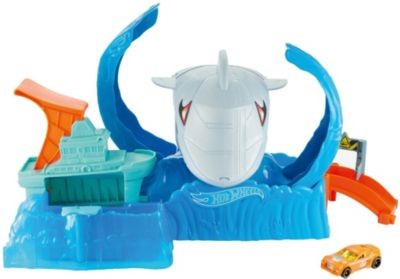 Mattel Hot Wheels Robo-Hai-Angriff Spielset mit Looping inkl. 1 Spielzeugauto mit Farbwechsel Игровой набор Hot Wheels Robo Shark Attack с петлей, включая 1 игрушечную машинку, меняющую цвет