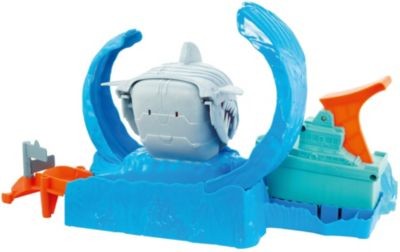 Mattel Hot Wheels Robo-Hai-Angriff Spielset mit Looping inkl. 1 Spielzeugauto mit Farbwechsel Игровой набор Hot Wheels Robo Shark Attack с петлей, включая 1 игрушечную машинку, меняющую цвет