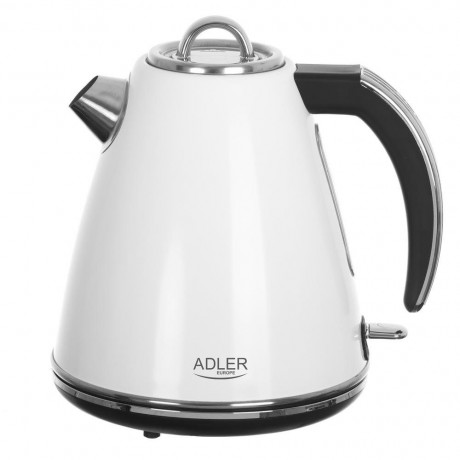 Adler Adler Wasserkocher AD 1343, Edelstahl, elektrisch, Wasserkessel, 1,5 Liter, drehbar, weiss beige / creme Чайник Adler AD 1343, нержавеющая сталь, электрический, чайник, 1,5 литра, вращающийся, белый