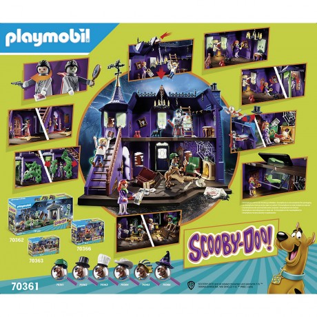 PLAYMOBIL 2er Set: 70361 SCOOBY-DOO! Abenteuer im Geisterhaus + 70286 SCOOBY-DOO! Mystery Machine Набор из 2 предметов: 70361 СКУБИ-ДУ! Приключения в доме с привидениями + 70286 СКУБИ-ДУ! Таинственная машина
