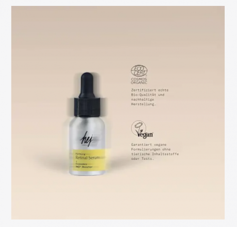 hej ORGANIC Gesichtsserum Firming Retinal 30 ml, Сыворотка для лица, укрепляющая сетчатку глаза, 30 мл