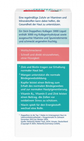 Doppelherz aktiv Kollagen 3000 Liquid 14sticks, Жидкий активный коллаген Doppelherz 3000 в стиках, 10мл х 14шт