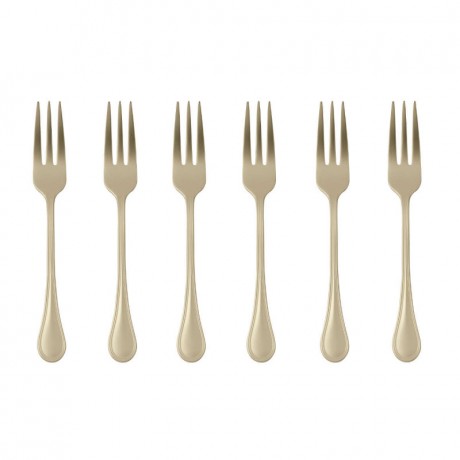 Sambonet Sambonet Royal Antique - Edelstahl / PVD champagnerfarben Kuchengabel Set 6-tlg. Sambonet Royal Antique - набор вилок для торта цвета шампанского из нержавеющей стали / PVD, 6 предм.