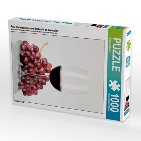 CALVENDO Puzzle CALVENDO Puzzle Rote Weintrauben und Rotwein im Weinglas Пазл CALVENDO Puzzle Красный виноград и красное вино в фужере