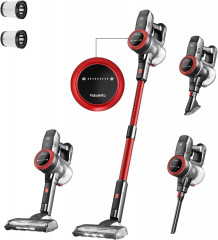 FABULETTA FABULETTA Akku-Hand-und Stielstaubsauger, 250,00 W, Beutellos, 24000Pa Akku Staubsauger,6-in-1 Leichter Kabelloser Staubsauger2500mAh  Беспроводной ручной пылесос FABULETTA, 250,00 Вт, без мешка, пылесос с аккумулятором 24000 Па, легкий беспрово