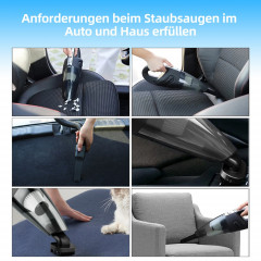 CkeyiN CkeyiN Akku-Handstaubsauger fur Haus/Auto Kabellos Nass-Trocken-Nutzung Staubsauger, 120,00 W, mit Beutel, 20 Min. Laufzeit  Беспроводной ручной пылесос CkeyiN для дома/автомобиля, беспроводной пылесос для влажной и сухой уборки, 120,00 Вт, с мешко