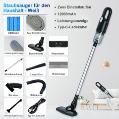 Tisoutec Tisoutec Akku-Handstaubsauger Handstaubsauger,Autostaubsauger 12000Pa  Mit 6000mA-Akku,Staubsauger, Multifunktionaler Staubsauger fur Haus,Haustier und Auto,Leistungsstarker Handstaubsauger fur Nass und Trocken  Беспроводной ручной пылесос Tisout