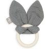 jollein Beissring siliconen Bunny ears storm grey Прорезыватель силиконовый Заячьи ушки буря серый