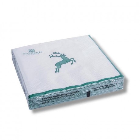 Gmundner Keramik Gmundner Keramik Gruner Hirsch Servietten Lunch 33x33 cm 20 Stuck Салфетки Gmundner Ceramics Green Deer Lunch 33x33 см 20 шт.