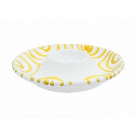 Gmundner Keramik Gmundner Keramik Gelbgeflammt Eierbecher glatt d: 12 cm Керамическая чашка для яиц Gmundner с желтым пламенем, гладкая, d: 12 см