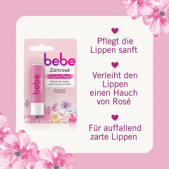 bebe Lippenpflege Zartrose, 4,9 g, bebe бальзам для губ с нежно-розовым оттенком, маслом ши и миндальным маслом, 4,9 г