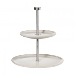 ASA SELECTION ASA Saisons Sand Etagere zweistufig h: 25 cm Oberer Teller: 15 cm / Unterer Teller: 22 cm Подставка для песочного торта ASA Saisons, двухъярусная, высота: 25 см, верхняя тарелка: 15 см, нижняя тарелка: 22 см.