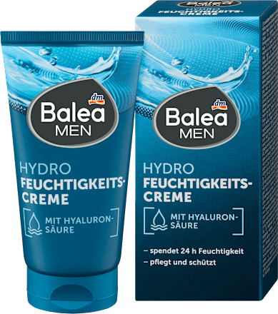 Balea MEN Feuchtigkeitscreme Hydro, 75 ml, Увлажняющий крем для лица Hydro с гиалуроновой кислотой против стянутости, 75 мл